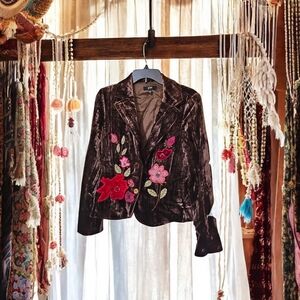 Crush VELVET Brown Blazer Jacket